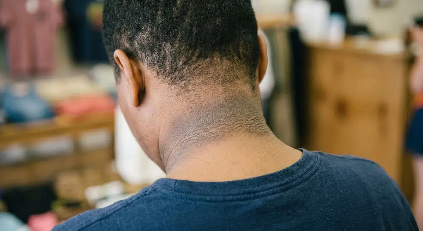 Acantose Nigricans - saude diagnostica Esta imagem ilustra claramente a Acantose Nigricans, um sinal dermatológico que funciona como um verdadeiro "alarme" do nosso metabolismo.